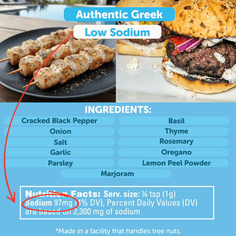Low Sodium Authentic Greek Seasoning Mediterranean Herb Mix FreshJax
