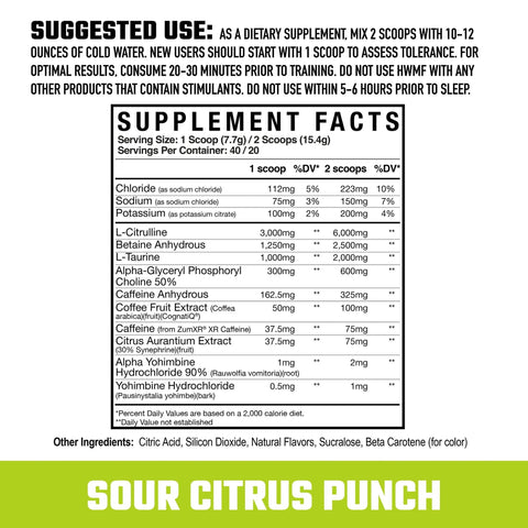 Axe & Sledge HWMF Pre-Workout
