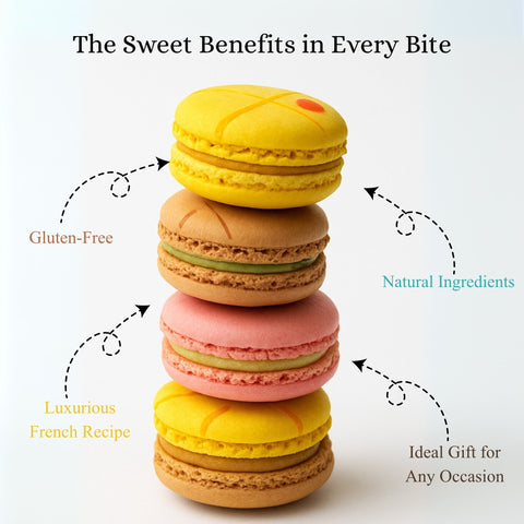 French Macarons 48-Piece Gift Box Gluten-Free Macarons Andy Anand