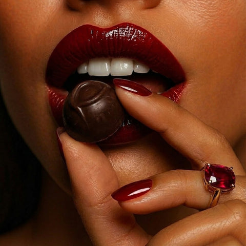 Andy Anand Sugar-Free Cherry Cordial Dark Chocolate Truffles, 48 pc – Vegan, 60% Cocoa Butter, Diabetic-Friendly Valentine's & Birthday Gift