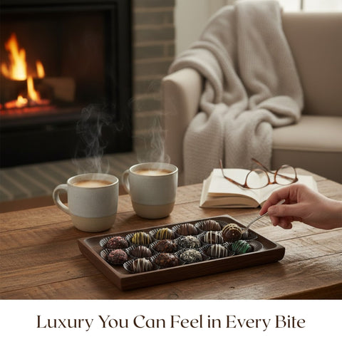 Artisan Dark Chocolate 60% Cocoa Butter Truffles 24 pc Andy Anand
