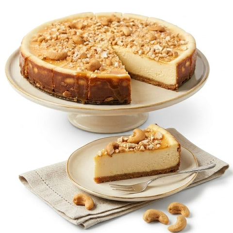 Sugar-Free Caramel Cashew Cheesecake 9-Inch Diabetic-Friendly Andy Anand