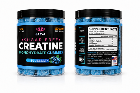 Sugar Free Creatine Monohydrate Gummies 120 count JAEVA