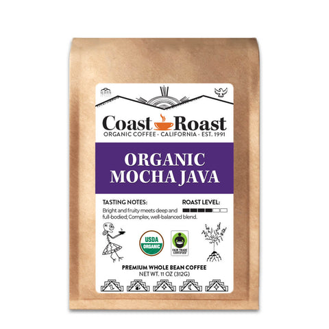 Organic Mocha Java Whole Bean Coffee Blend