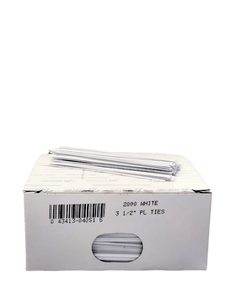 Bag Ties, Plastic, 3.5", 2000 Count