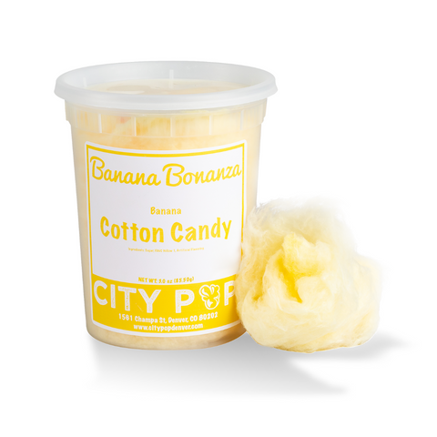 Banana Bonanza Ripe Banana Flavor Cotton Candy