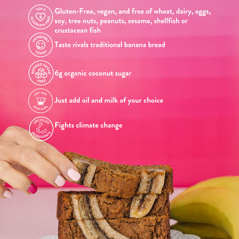 Banana Bread & Muffin Plant-Based Baking Mix Bake Me Healthy