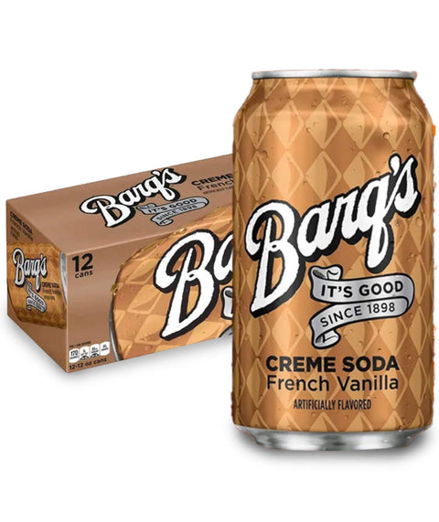 Barq's French Vanilla Cream Soda, 12 oz. Cans (Pack of 12)