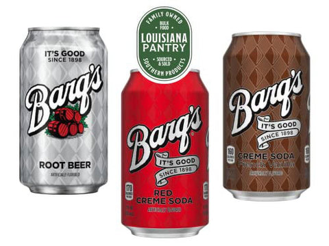 Barq's Soda Variety 12 Pack 12 Ounce Cans - Rootbeer, Red Creme, and French Vanilla - Bundled by Louisiana Pantry