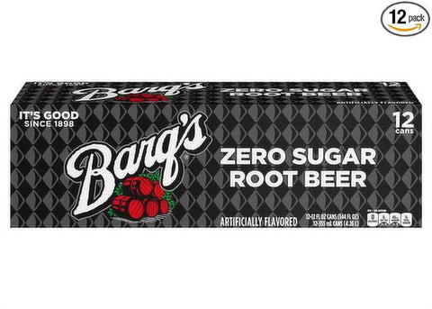 Barq's Zero Sugar Root Beer 12 Ounce Cans Bundle Pack by Louisiana Pantry (12)