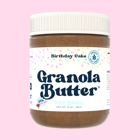 Birthday Cake Granola Butter Funfetti Flavor Spread by Oat Haus