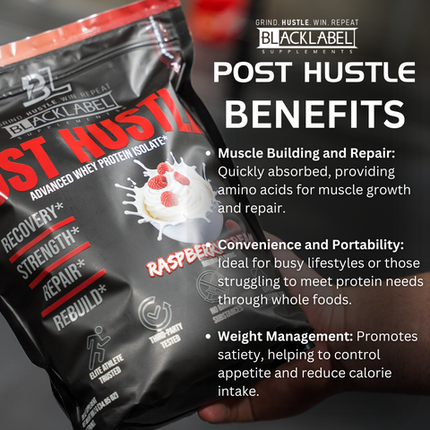 Post Hustle Whey Protein Isolate Muscle Recovery Supplement