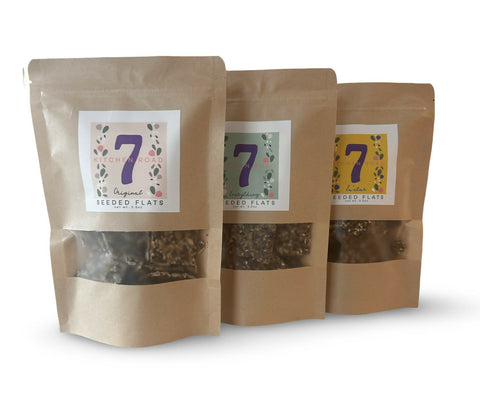 Seeded Flats 7 Kitchen Road Sampler Crackers 3-Pack