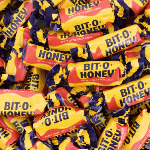 Bit-O-Honey Individual Wrapped Honey Almond Taffy Candy Bulk Value Bag