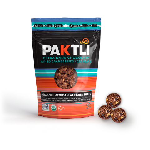 Extra Dark Chocolate Cranberries Cashews Alegria Bites Organic Mexican