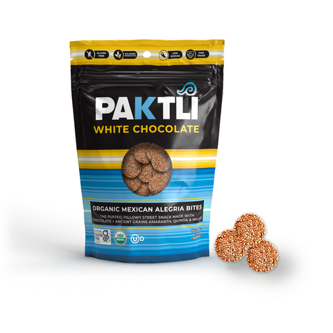 White Chocolate Puffed Ancient Grains Alegria Bites Organic