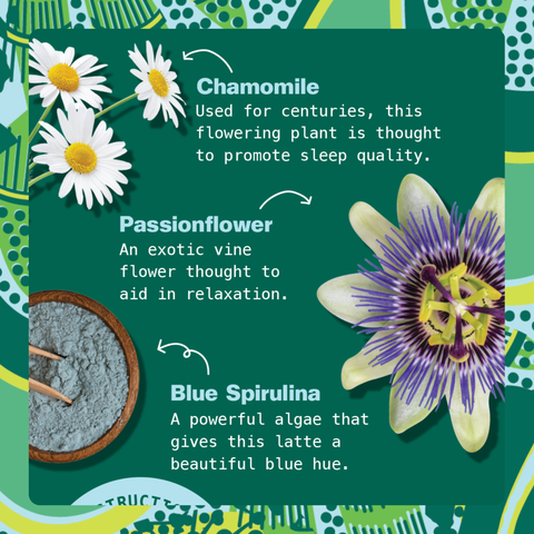 Blue Chamomile Calming Superfood Latte Kuli Kuli