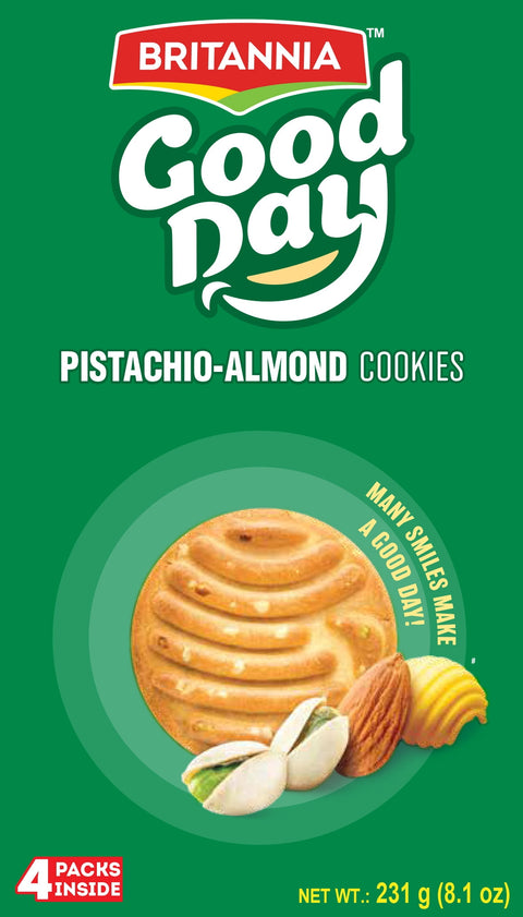 Britannia Good Day Pistachio-Almond Cookies, 8.15 oz
