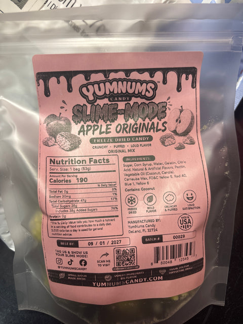 Green Apple Original Freeze-Dried Candy Yum Nums