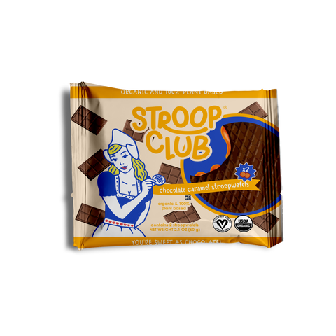 Chocolate Caramel Plant Based Organic Stroopwafels Box Stroop Club