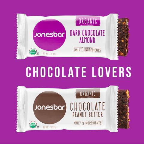 Chocolate Lovers Variety Pack Jonesbars Box of 12