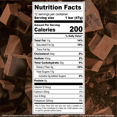 Chocolate Peanut Butter Organic Snack Bars Box of 12