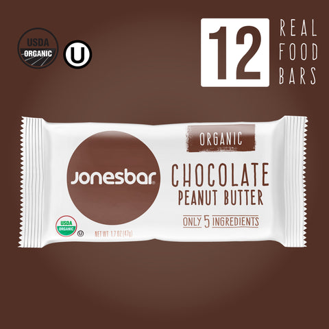 Chocolate Peanut Butter Organic Snack Bars Box of 12