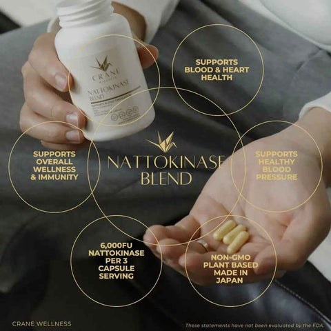 Nattokinase 6,000 FU Blend Dietary Supplement Crane Wellness
