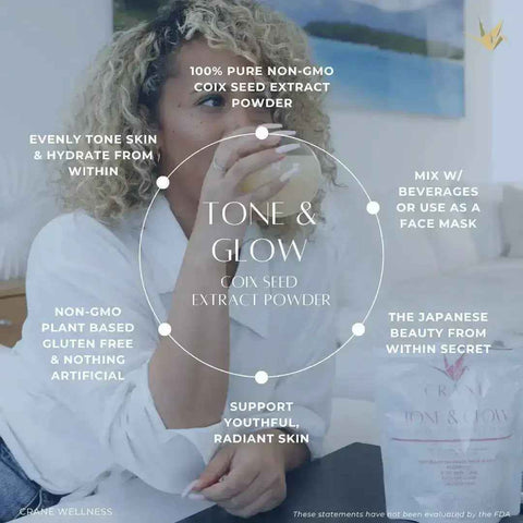 Coix Seed Extract Powder Tone & Glow and Marine Collagen Hydration Complex Beauty Bundle