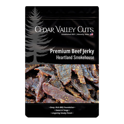Heartland Smokehouse BBQ Premium Beef Jerky Cedar Valley Cuts