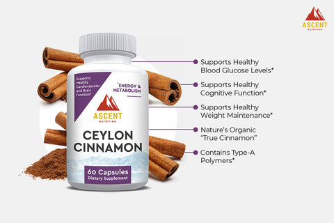 Organic Ceylon Cinnamon 1200 mg Capsules
