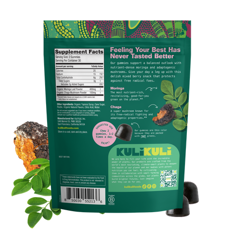 Chaga & Moringa Nutrient-Dense Gummies for Balance