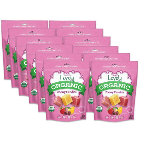 Organic Fruity Chewy Candies Vegan Gluten-Free Lovely Candy Co
