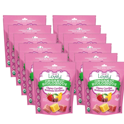 Organic Fruity Chewy Candies Vegan Gluten-Free Lovely Candy Co