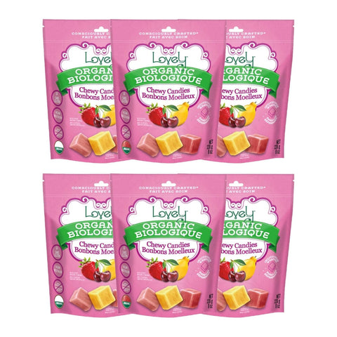 Organic Fruity Chewy Candies Vegan Gluten-Free Lovely Candy Co