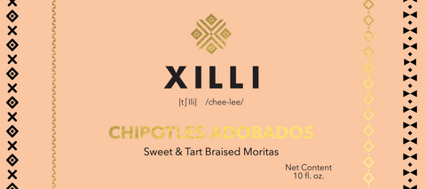 Xilli Chipotles Adobados Sweet and Tart Braised Moritas Case - 12 Jars x 10 oz