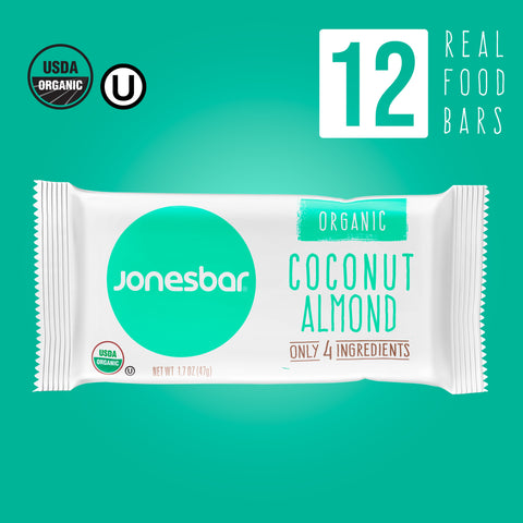 Coconut Almond Organic Snack Bar Box of 12 jonesbar