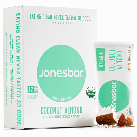 Coconut Almond Organic Snack Bar Box of 12 jonesbar