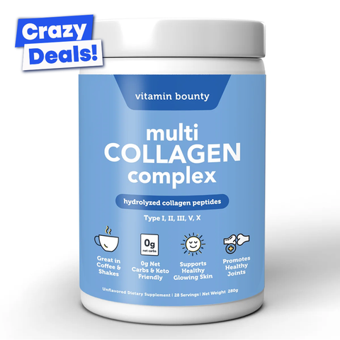 Multi Collagen Complex Five Types Collagen Supplement Vitamin Bounty