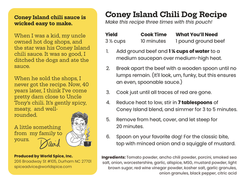 Coney Island Hot Dog Blend Meat Sauce