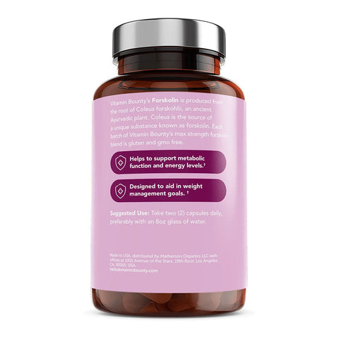 Forskolin Max Strength Weight Management Supplement Vitamin Bounty