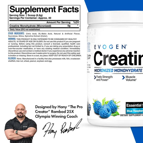 Evogen Micronized Creatine Monohydrate 40 Servings