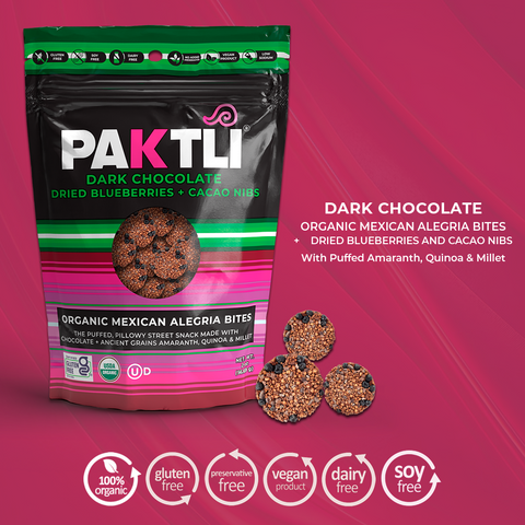 Dark Chocolate Blueberries Cacao Nibs Alegria Bites