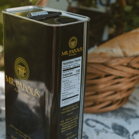 Extra Virgin Olive Oil 3 Liter Family Tin Mr. Papou's