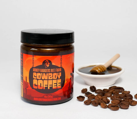 Cowboy Coffee Raw Honey Coffee Blend Honey Badgers Bee Farm