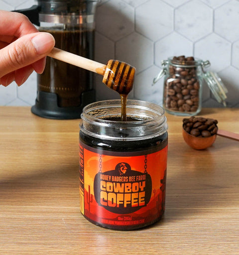 Cowboy Coffee Raw Honey Coffee Blend Honey Badgers Bee Farm