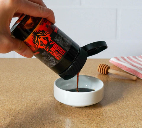 Killer Bee Fire Honey Hot Honey Sauce by Honey Badgers Bee Farm