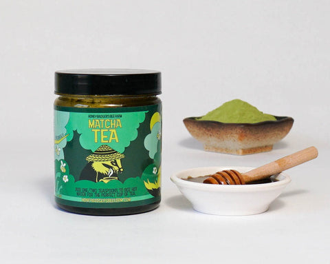 Matcha Green Honey Tea Natural Orange Passion Fruit Flavor Tea Mix Honey Badgers Bee Farm