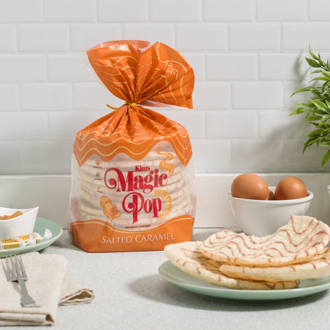 Salted Caramel Flavor Drizzled Kim's Magic Pop Multigrain Snack