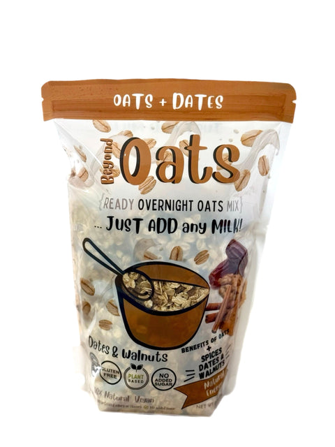 Oats with Dates and Walnuts Flavored Oatmeal by Beyond Oats